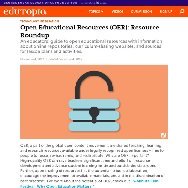 Open Educational Resources (OER): Resource Roundup