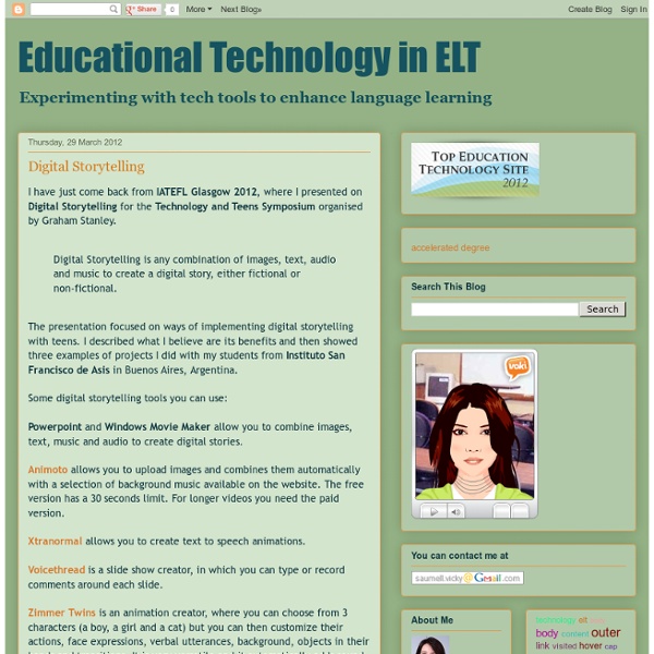 Educational Technology in ELT: Digital Storytelling