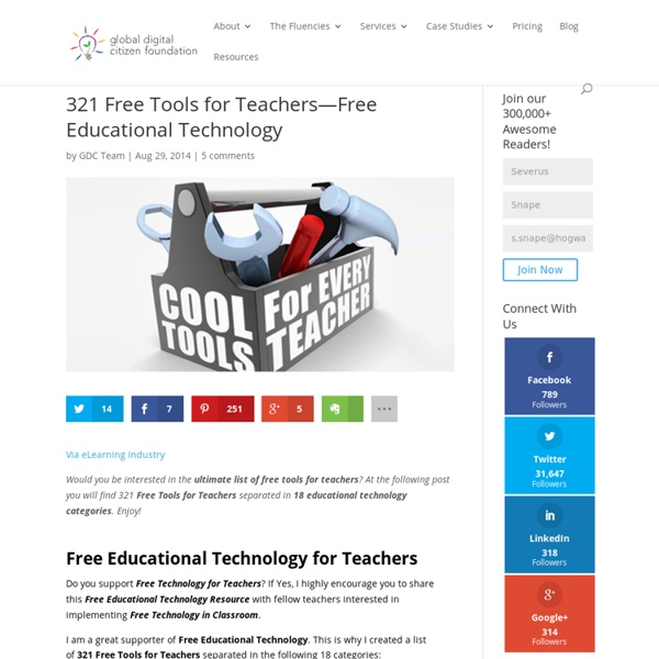 321 Free Tools for Teachers—Free Educational Technology