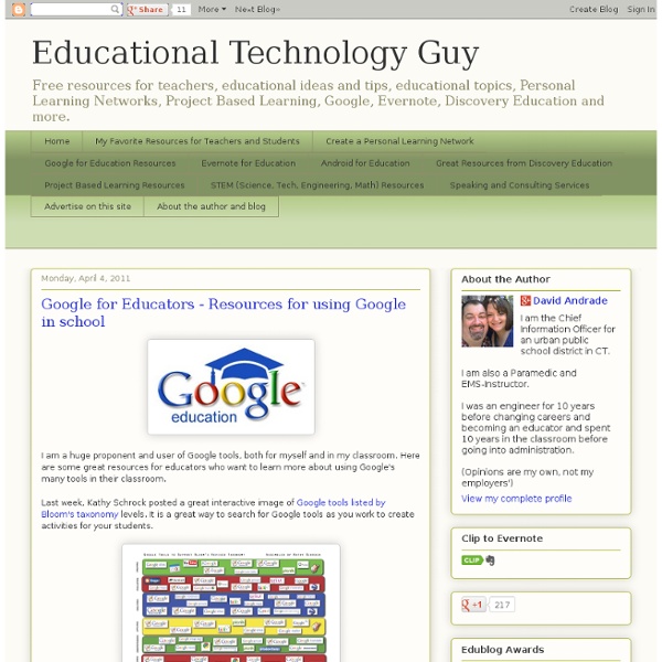 Google for Educators - Resources for using Google in school