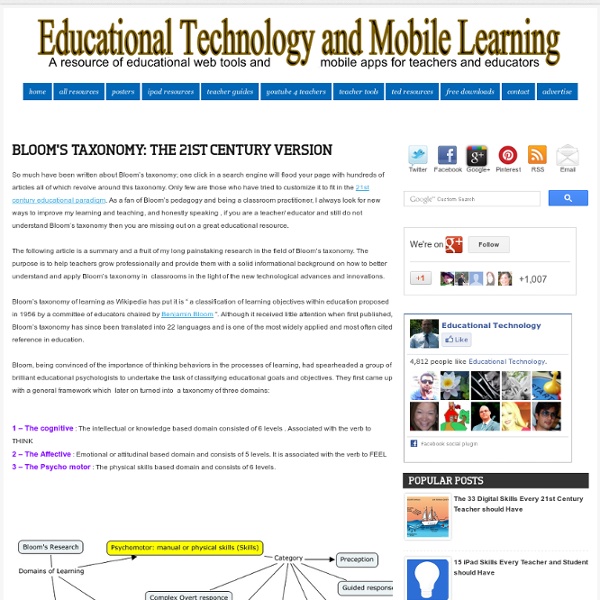 Bloom’s Taxonomy: The 21st Century Version