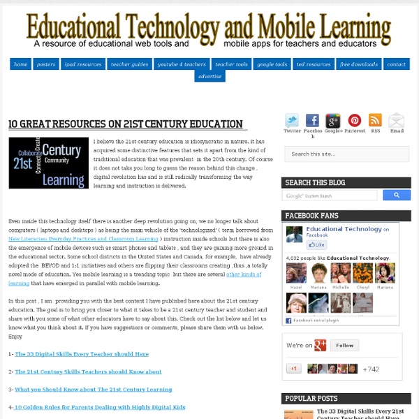 10 Great Resources on 21st Century Education