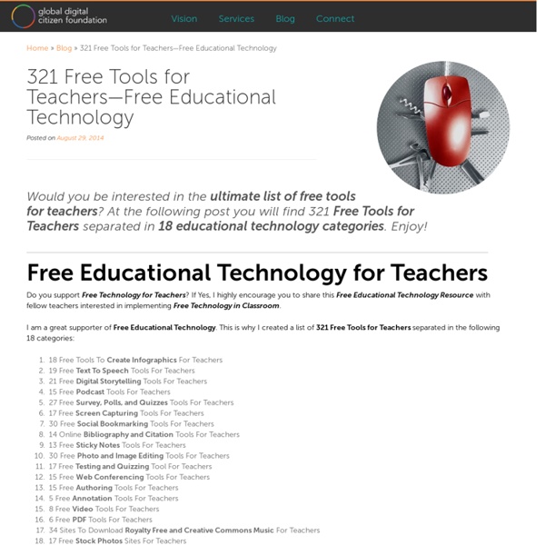 321 Free Tools for Teachers—Free Educational Technology