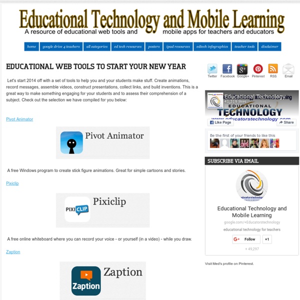 Educational Web Tools to Start Your New Year