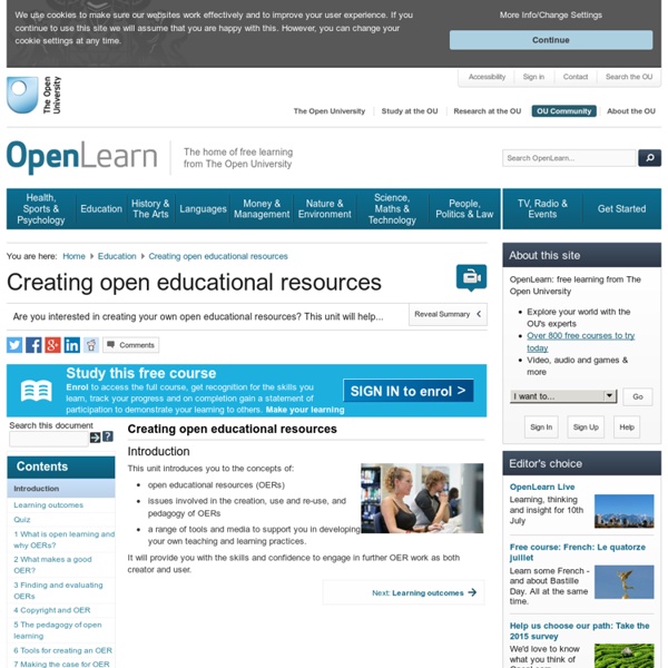 Creating open educational resources - OpenLearn - Open University - OER_1