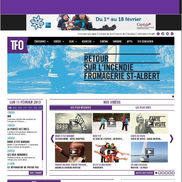 TFO – Télévision en français, émissions culturelles et éducatives