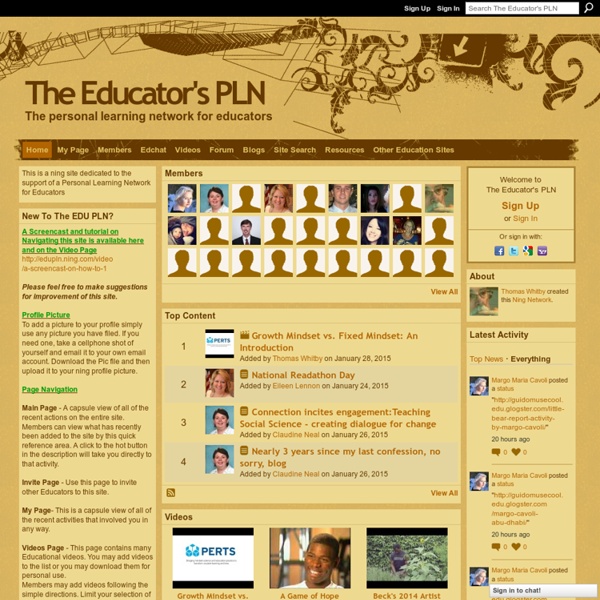 The Educator's PLN - The personal learning network for educators