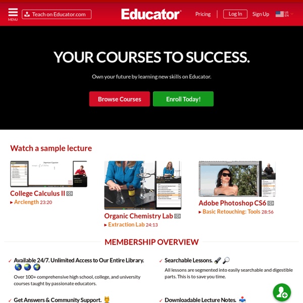 Educator.com - #1 Trusted e-Learning Service Site - Start Today