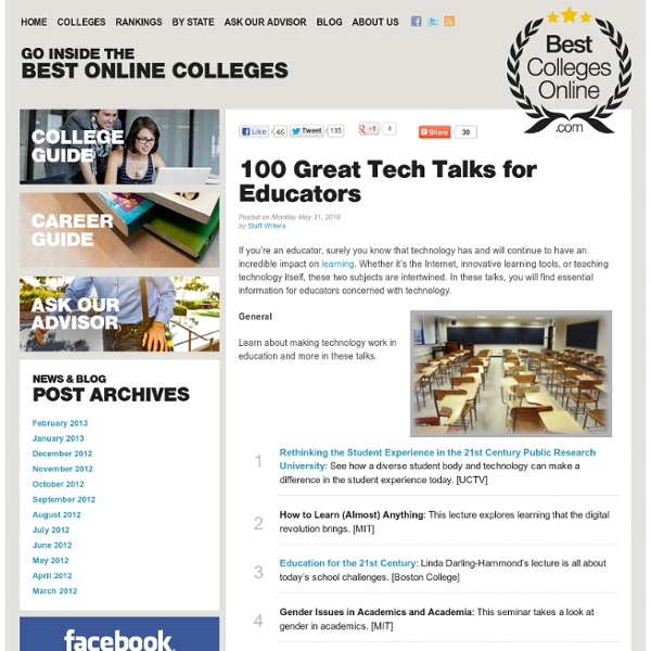 100 Great Tech Talks for Educators