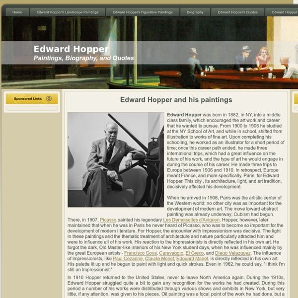 Edward Hopper - paintings, biography, quotes of Edward Hopper
