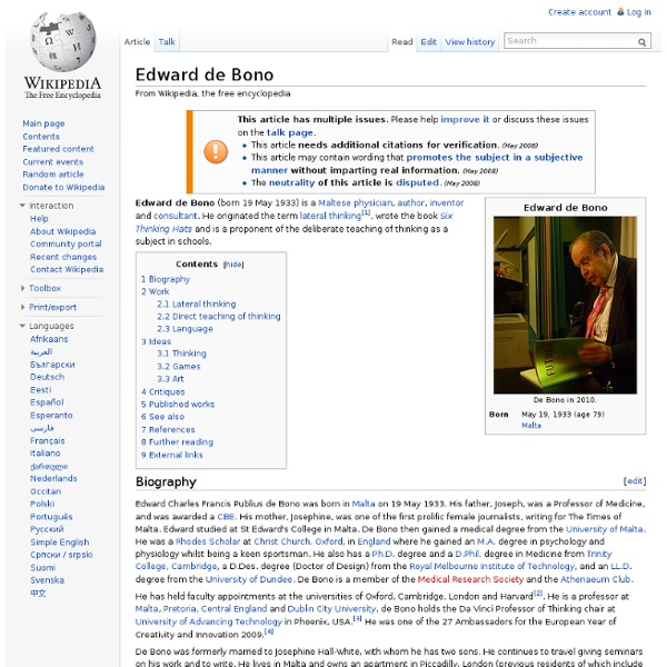 Edward de Bono