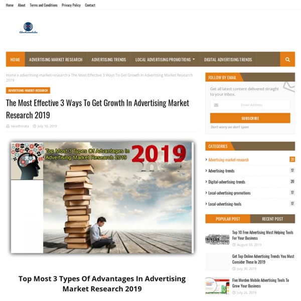 The Most Effective 3 Ways To Get Growth In Advertising Market Research 2019