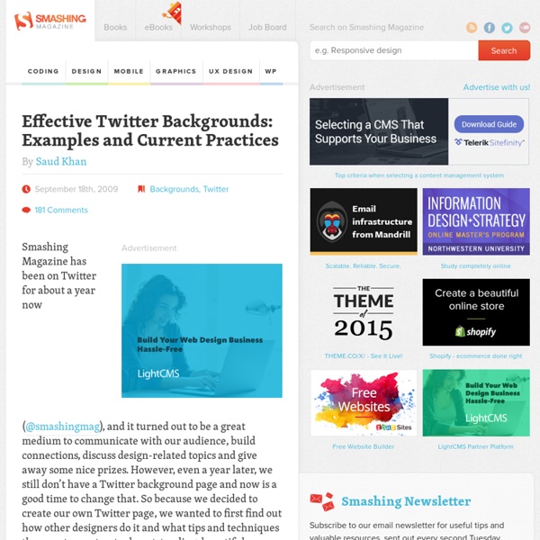 Effective Twitter Backgrounds: Examples and Best Practices « Smashing Magazine