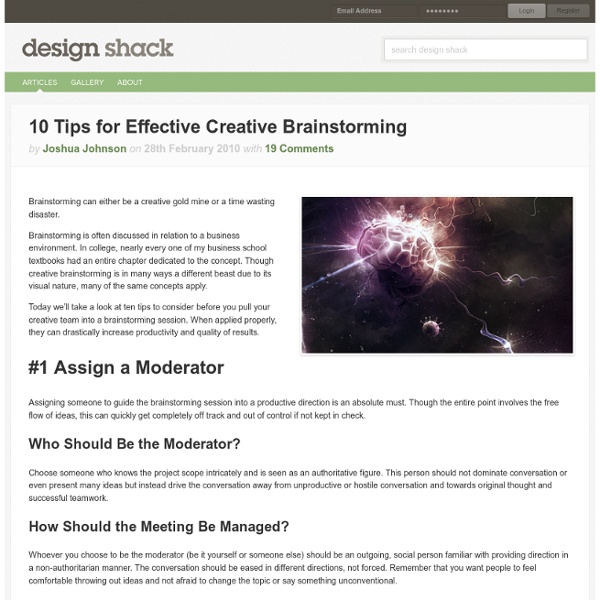 10 Tips for Effective Creative Brainstorming