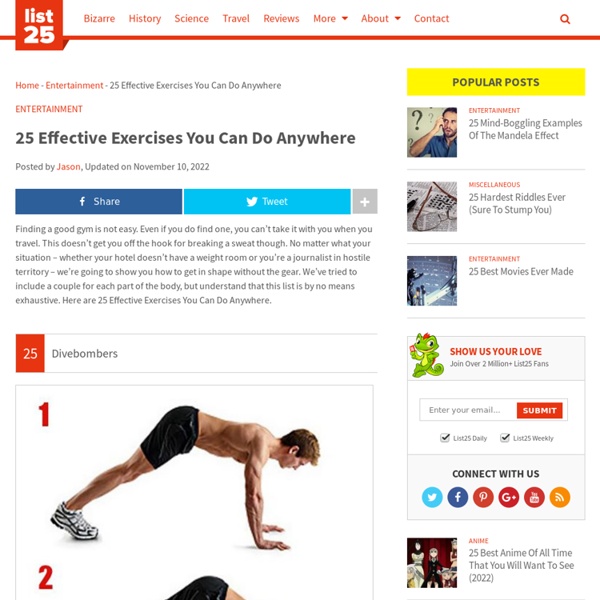 25 Effective Exercises You Can Do Anywhere