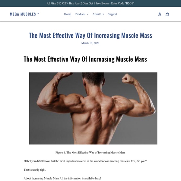 The Most Effective Way Of Increasing Muscle Mass – Mega Muscles™