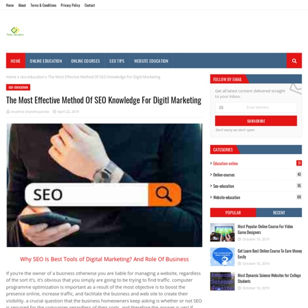 The Most Effective Method Of SEO Knowledge For Digitl Marketing