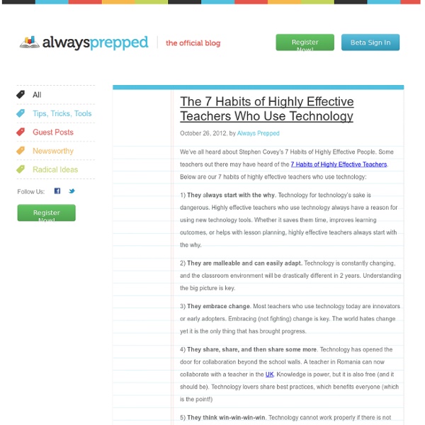 7 habits of highly effective teachers Always Prepped Blog