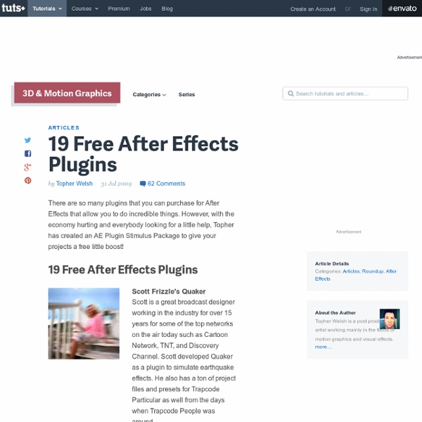 19 Free After Effects Plugins