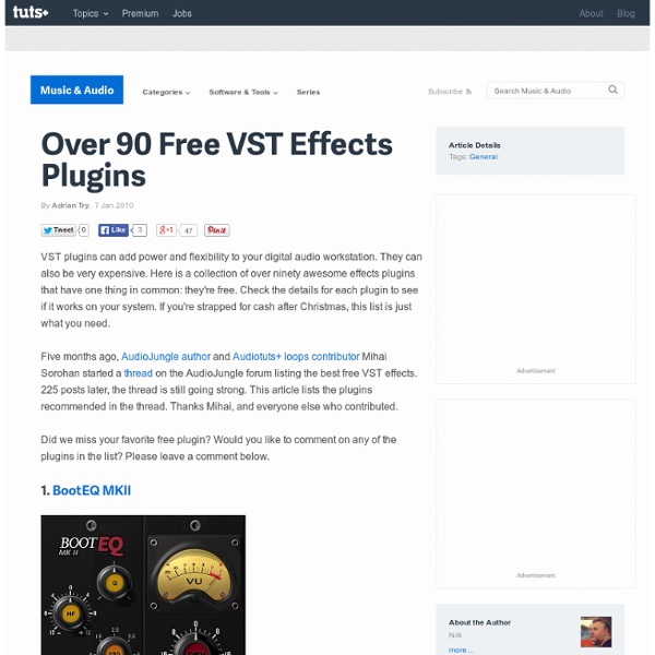 Over 90 Free VST Effects Plugins