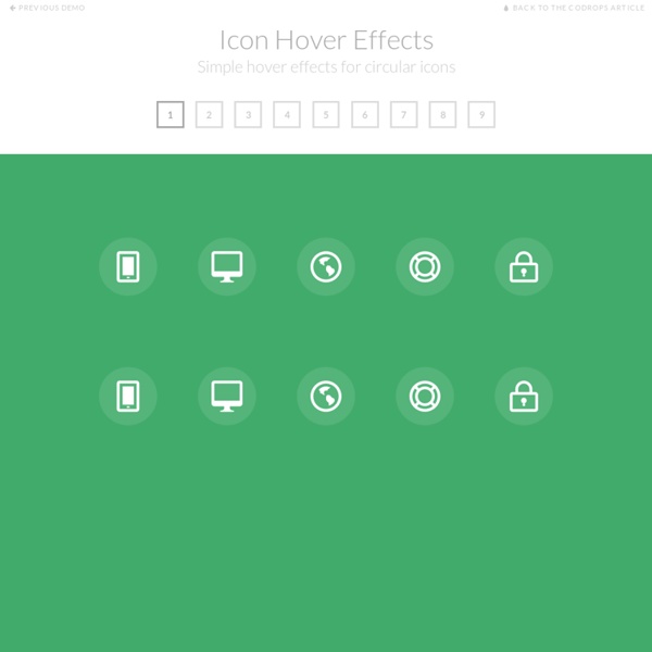 Simple Icon Hover Effects with CSS Transitions and Animations