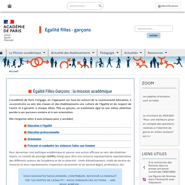 Site Egalité filles-garçons - Académie de Paris