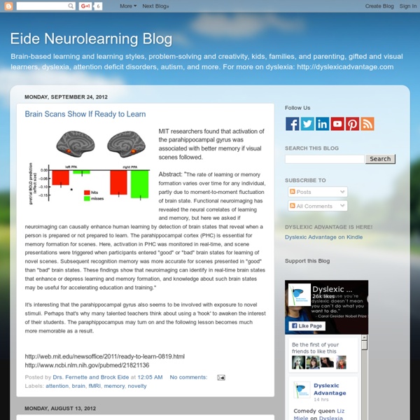 Eide Neurolearning Blog