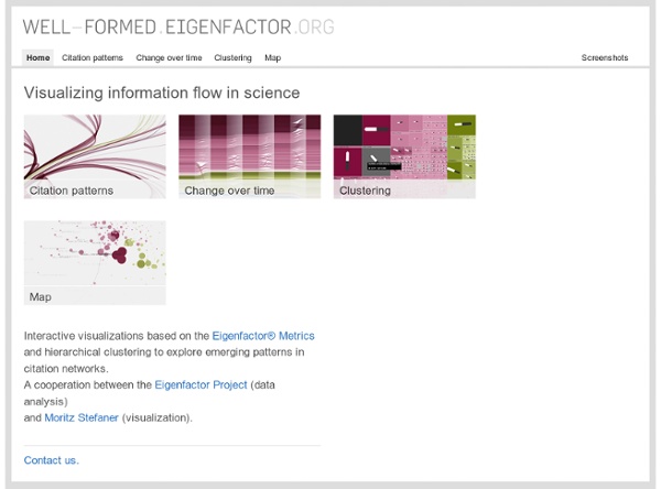 Well-formed.eigenfactor.org : Visualizing information flow in science