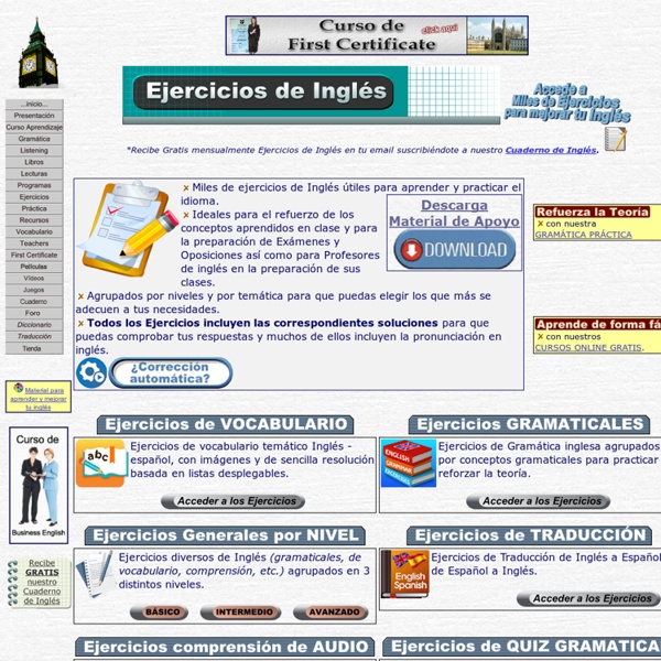 Ejercicios de ingles gratis, english exercises