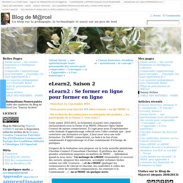 eLearn2 : Se former en ligne pour former en ligne