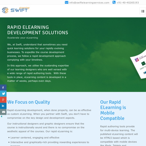 Rapid eLearning Solutions, Best E-learning Authoring Tools