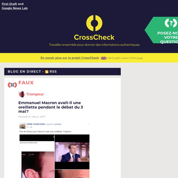 Élection française - CrossCheck