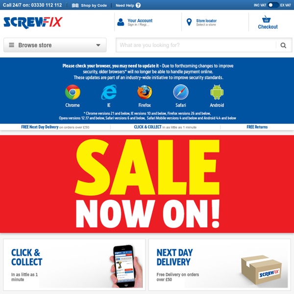 Screwfix.com - Power Tools, Electrical, Plumbing Supplies & more