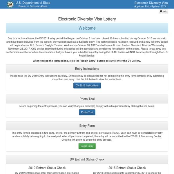 Electronic Diversity Visa Lottery