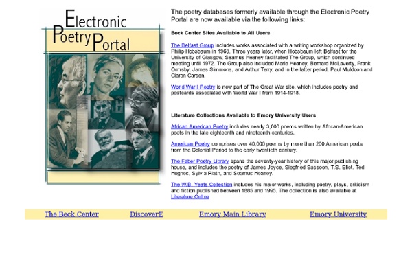 Electronic Poetry Portal