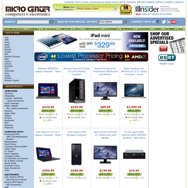 Micro Center - Computers, Electronics, Computer Parts, Networking, Gaming, Software, and more!