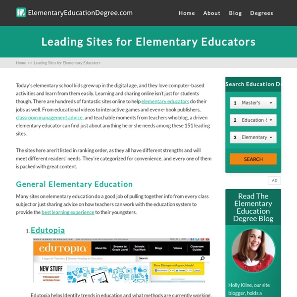 151 Leading Sites for Elementary Educators » Elementary Education Degree