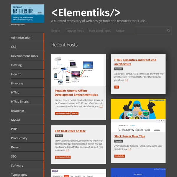Web Design Resources and Tools I Use