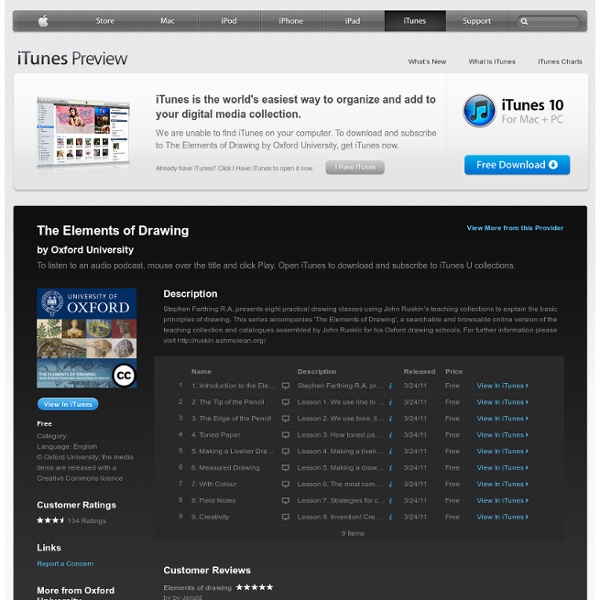 The Elements of Drawing - Download free content from Oxford University on iTunes - StumbleUpon