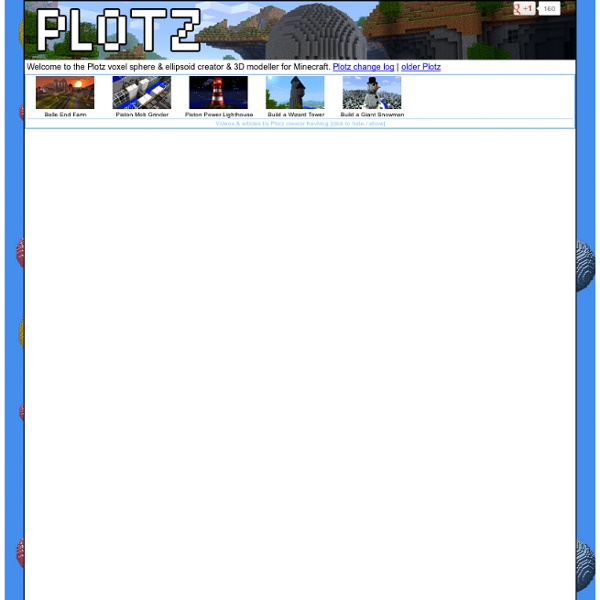 Plotz - Create Voxel Spheres, Observatories and Wizard Towers for Minecraft