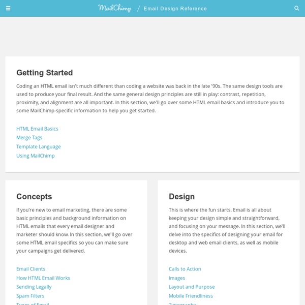 MailChimp Email Template Reference