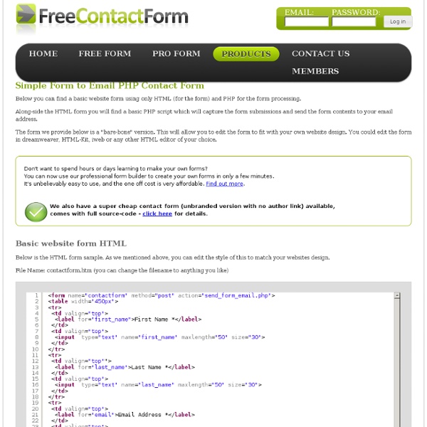 Email Form - Simple Form to Email PHP Contact Form
