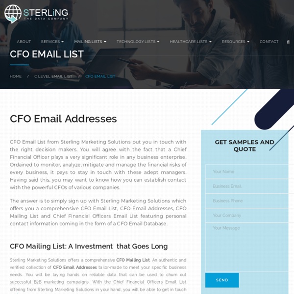 CFO Email Addresses