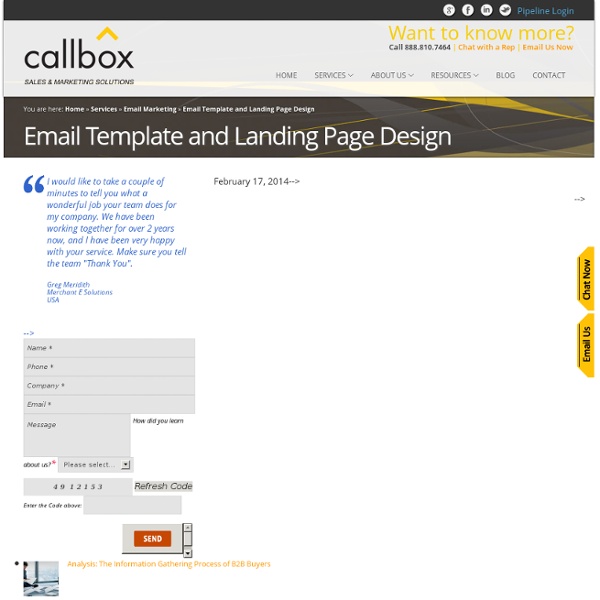 Email Template and Landing Page Design