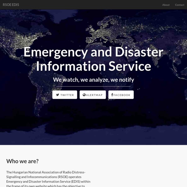 RSOE EDIS Carte des catastrophes