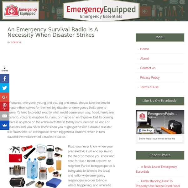An Emergency Survival Radio Is A Necessity When Disaster Strikes