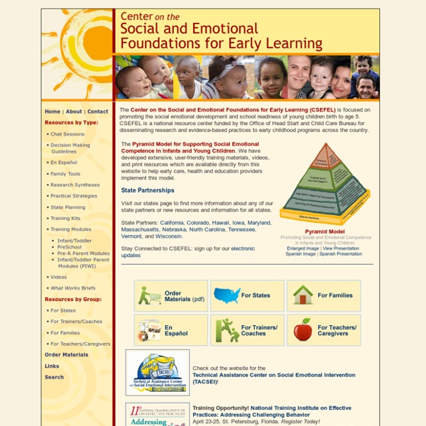 CSEFEL: Center on the Social and Emotional Foundations for Early Learning