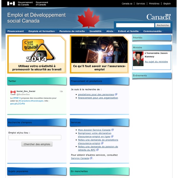 Ressources humaines et Développement des compétences Canada (RHDCC)