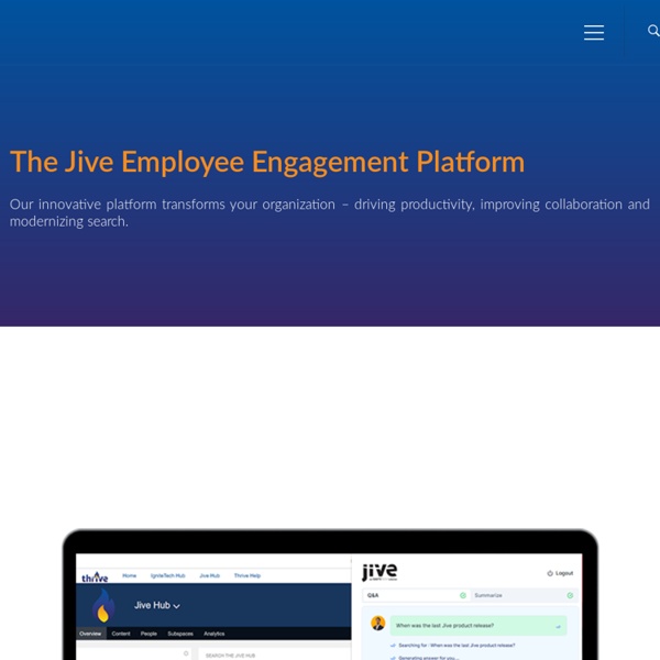 Jive Social Business - Collaboration & Social Software Solutions