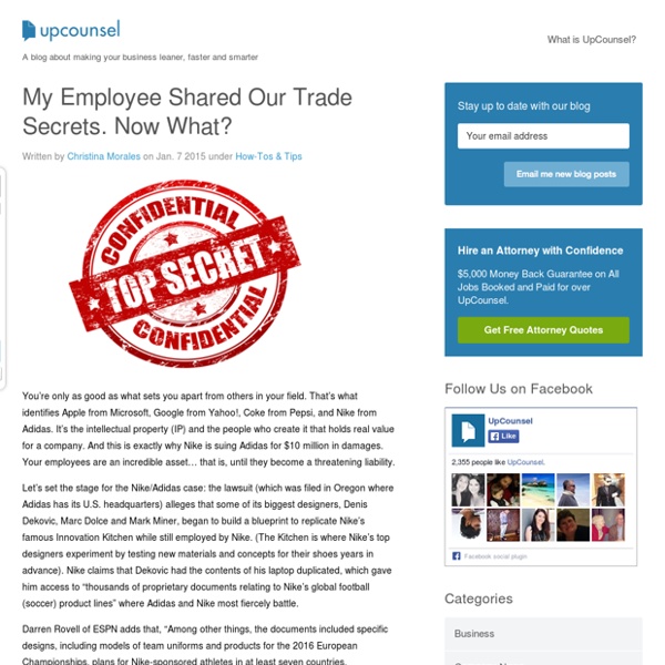 My Employee Shared Our Trade Secrets. Now What?